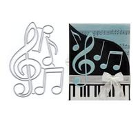 Music Notes Metal Cutting Dies for Card Making | Embossing Die Cuts Set for DIY Scrapbooking Paper Wedding Album Decor Stencils Supplies Machine Festivals Crafting Templates