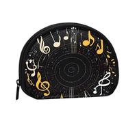 Music Notes Minis Storage Bag Shell Wallet Small Coin Purse with Minis with Zipper Change Purse for Coin Keys You Can Also Store Any Small Objects You Want