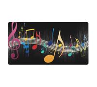 Music Notes,Mouse Pad Large Desk Pad Computer Keyboard Mouse Mat With Non Slip Rubber Base 40 x 70 cm