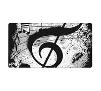 Music Notes,Mouse Pad Large Desk Pad Computer Keyboard Mouse Mat with Non Slip Rubber Base 40 x 70 cm