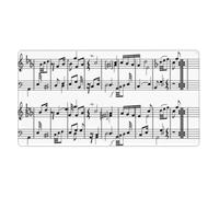 Music Notes,Mouse Pad Large Desk Pad Computer Keyboard Mouse Mat With Non Slip Rubber Base 40 x 70 cm