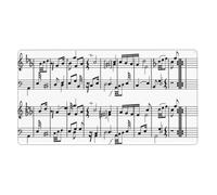 Music Notes,Mouse Pad Large Desk Pad Computer Keyboard Mouse Mat with Non Slip Rubber Base 40 x 70 cm