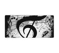 Music Notes,Mouse Pad Large Desk Pad Computer Keyboard Mouse Mat With Non Slip Rubber Base 40 x 90 cm