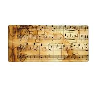 Music Notes,Mouse Pad Large Desk Pad Computer Keyboard Mouse Mat With Non Slip Rubber Base 40 x 90 cm