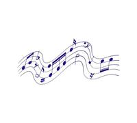 Music Notes Musical Elements on Fine Carving Stickers 30x66.5cm Can Modify and add Information DarkBlue