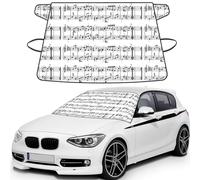 Music Notes Musical Note Symbol Illustration, Car Windshield Cover, Protective Windscreen Cover - Snow Ice Sun UV Dust Water Resistant - Fit for Most Cars