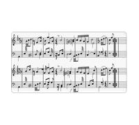 Music Notes Musical Note Symbol Illustration,Mouse Pad Large Desk Pad Computer Keyboard Mouse Mat with Non Slip Rubber Base 40 x 70 cm