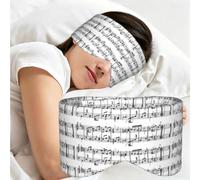 Music Notes Musical Note Symbol Illustration, Sleep Mask for Home Travel, Full Eye Covers Light Blocking Eye Mask Sleep Eye and Ear Muffs