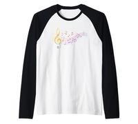 Music Notes Musician Treble Clef Raglan Baseball Tee