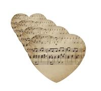 Music Notes on Old Paper Car Air Fresheners Cards 4 Pcs Hanging Fragrance Scented Cards Long-Lasting Car Aromatherapy Tablets for Wardrobe Bathroom Car Interior Mirror Pendant Gifts