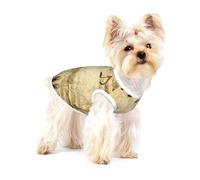 Music Notes On Old Paper Print Adorable Cotton Small Dog Clothes Pet Shirt, Soft Breathable Sleeveless Tank Top For Puppy, Cats And Chihuahua