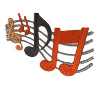 Music Notes Patch Iron Sew On T Shirt Dress Bag Musical Sheet Embroidered Badge