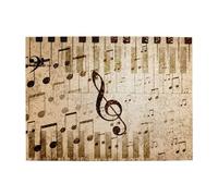 Music Notes Piano,500 Pieces Puzzles for Adults-Wooden Jigsaw Puzzle for Adults Elderly