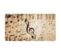 Music Notes Piano,Mouse Pad Large Desk Pad Computer Keyboard Mouse Mat with Non Slip Rubber Base 40 x 70 cm