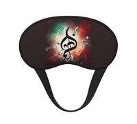 Music Notes Print Adults Soft Washable Eye Mask for Light Blocking Nap Face Sleeping Travel Cover