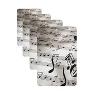 Music Notes Print Car Air Freshener Cards for Women Men 4 Pack Cute Car Accessories Long Lasting Scent Car Diffuser Hanging Auto Aromatherapy Tablets Car Fresheners Gifts