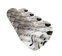 Music Notes Print Car Air Freshener Cards Set of 4 Pieces Long Lasting Hanging Scented Cards for Bedroom Wardrobe Car Aromatherapy Tablets for Men Women Rearview Mirror Pendant