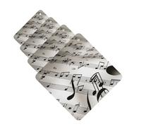 Music Notes Print Car Air Freshener Cards Set of 4 Pieces Long Lasting Hanging Scented Cards for Bedroom Wardrobe Car Aromatherapy Tablets for Men Women Rearview Mirror Pendant