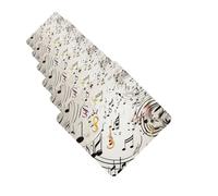 Music Notes Print Car Air Fresheners 6 Pcs Funny Hanging Car Air Fresheners Cute Long Lasting Scented Mirror Hanging Decoration Ornaments Gift Auto Interior Decor For Men Women Square