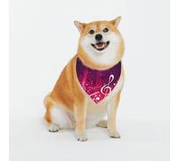 Music Notes Print Classic Prints & Washable Scarves For Stylish Dogs And Cats Personalized Dog Bandanas - Stylish Pet Scarf For Medium To Large Dogs