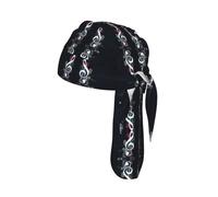 Music Notes Print Cycling Headwrap Under Helmet Skull Cap Sweat Wicking Quick Dry for Patriotic Event Gift