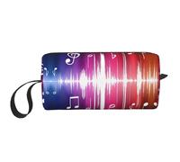 Music Notes. Print Foam Padded Cosmetic Case Simple Organizer Pouch Lightweight Travel Bag for Space Saving