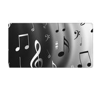 Music Notes Print,Mouse Pad Large Desk Pad Computer Keyboard Mouse Mat with Non Slip Rubber Base 40 x 70 cm
