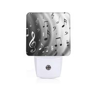 Music Notes Print Print Plug-in Night Light for Bedroom Hallway Bathroom Mounted Lighting Dorm Home Decor