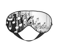 Music Notes Print Print Satin Sleep Mask & Eye Mask | Deep Dream Sleep Masks for Women & Men | Soft Sleeping Eye Mask to Nourish Skin