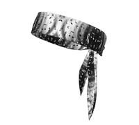 Music Notes Print Print Sports Head Tie,Adjustable Sports Headband for Sports, Fitness, Working Out, Yoga