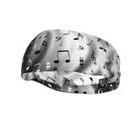 Music Notes Print Print Sports Sweatband-Workout, Sports, Costume, Running, Fashion and Outdoor Activity