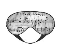 Music Notes Print Printing Sleep Mask for Women Men Double-Sided Print Soft Silk Eye Masks Eye Sleep Shade Cover