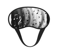 Music Notes Print Sleep Mask for Side Sleeper, Eye Mask Sleeping for Women Men,for Sleeping with Elastic Band