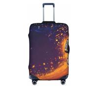 Music Notes Printed Microphone Travel Case Decorative Hidden Zipper Anti-Scratch Dustproof, white, S