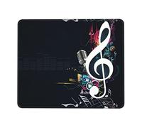 Music Notes Printed Mouse Pad Computer Mouse Mat with Anti-Slip Rubber Base Gaming Mouse Rug Office Desk Mat Desk Pad Protector 7 x 8.6 in