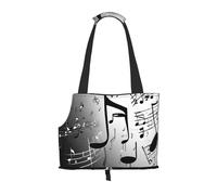 Music Notes Printed Printed Foldable Pet Bag - Portable Puppy Cat Travel Handbag Tote,Pet Carrier Backpacks.