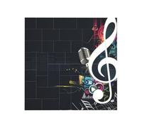 Music Notes Printed Square Jigsaw Puzzle 16x16 CM, Puzzle Challenging Game for Adults Gifts, Family Fun Decorative Wall Decor