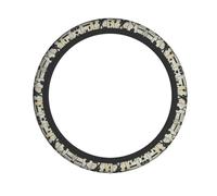 Music Notes Printed Steering Wheel Cover Elastic Stretch Car Wheel Wrap Breathable Non-Slip Steering Wheel Protector for Car Truck SUV