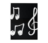 Music Notes Printed Wooden Puzzle 500 Piece, Cute Puzzle Game in Plastic Box for Family Entertainment and Brain Training Gifts