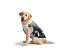 Music Notes Printprint Large Pets Vest Breathable Sleeveless Tank Top Apparel Cozy Lightweight T-Shirt