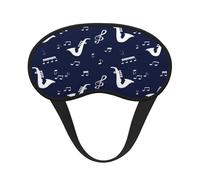 Music Notes Saxophones Eye Mask Soft and Comfortable Women and Men Light Blocking Sleep Aid Eye Mask, Night Sleep, Meditation, Nap and Travel