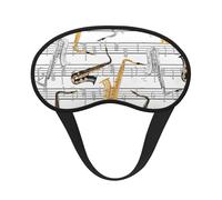 Music Notes Saxophones, Full Eye Covers Light Blocking Eye Masks Blackout Sleep Eye Muffs