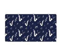 Music Notes Saxophones,Mouse Pad Large Desk Pad Computer Keyboard Mouse Mat with Non Slip Rubber Base 40 x 70 cm