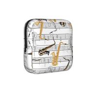 Music Notes Saxophones, Sanitary Pad Storage Bag, Pad Holder Bag with Zipper, Change Purse