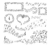 Music-Notes Silicone Stampers Clear Scrapbooking Stamps for Card Making Scrapbooking Album Party Invitation Clear Silicone Stamps Christmas Clear Silicone Stamps Clear Silicone Stamps Cutting Dies