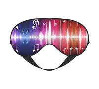 Music Notes. Sleep Mask Night's Sleep Soft Eye Mask Adjustable Strap Works Nap Position Sleeping Aid