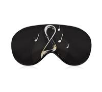 Music Notes Sleep Mask with Adjustable Strap, Comfortable & Soft Eye Mask for Sleeping Light Blocking, Lightweight & Breathable Eye Cover for Men Women