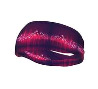 Music Notes Sports Headbands Moisture Wicking Athletic Terry Cloth Sweatband Sweat Absorbing Head Band