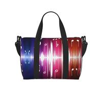 Music Notes. Travel Duffel Bag Carry On Tote Bags For Men,Weekender Overnight Bag,Sports Tote Gym Bag, Black, One Size