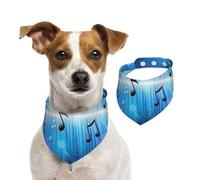 Music Notes With Clef,Dog Bandanas Cotton Pet Scarf Adjustable Bibs for Pet,L